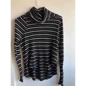 Free People Striped Turtleneck